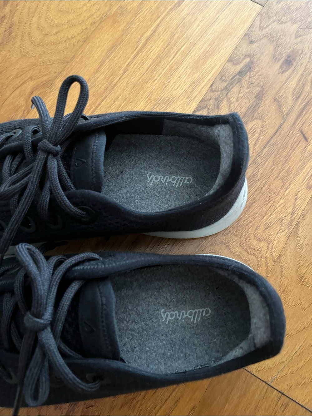 Women All Bird Knit Lace-Up Sneakers - Black - Picture 3 of 3